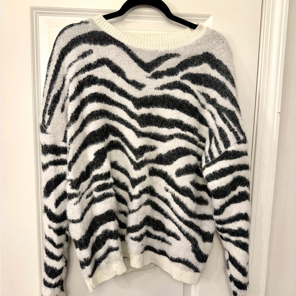 Zebra Print Women's Sweater